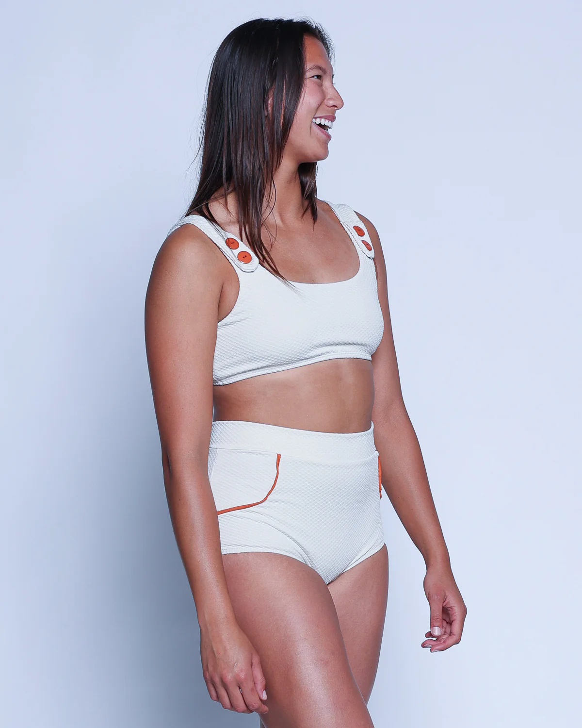 Georgia High Waist Bikini Bottom - Pebble - Image 4